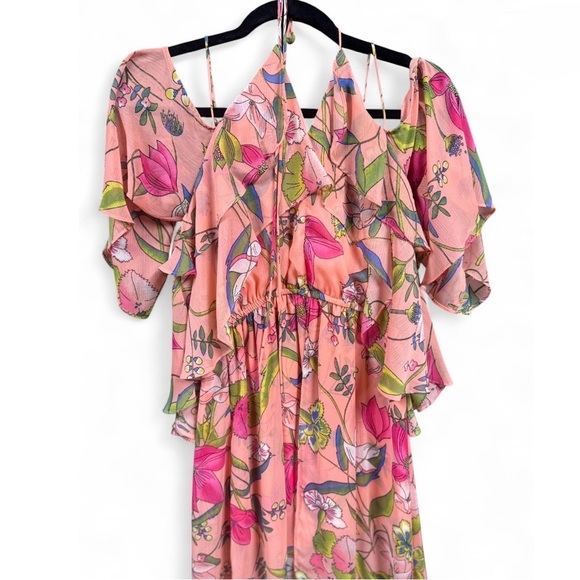 Gianni Bini Romantic Wedding Guest Ready Floral Blossom Maxi Airy Romper Size XS - Picture 10 of 12